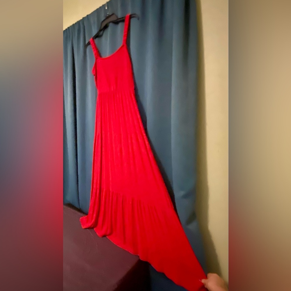 Red maxi dress by Forever 21. Bought and never wore it. Flowy & beautiful! - Picture 2 of 7